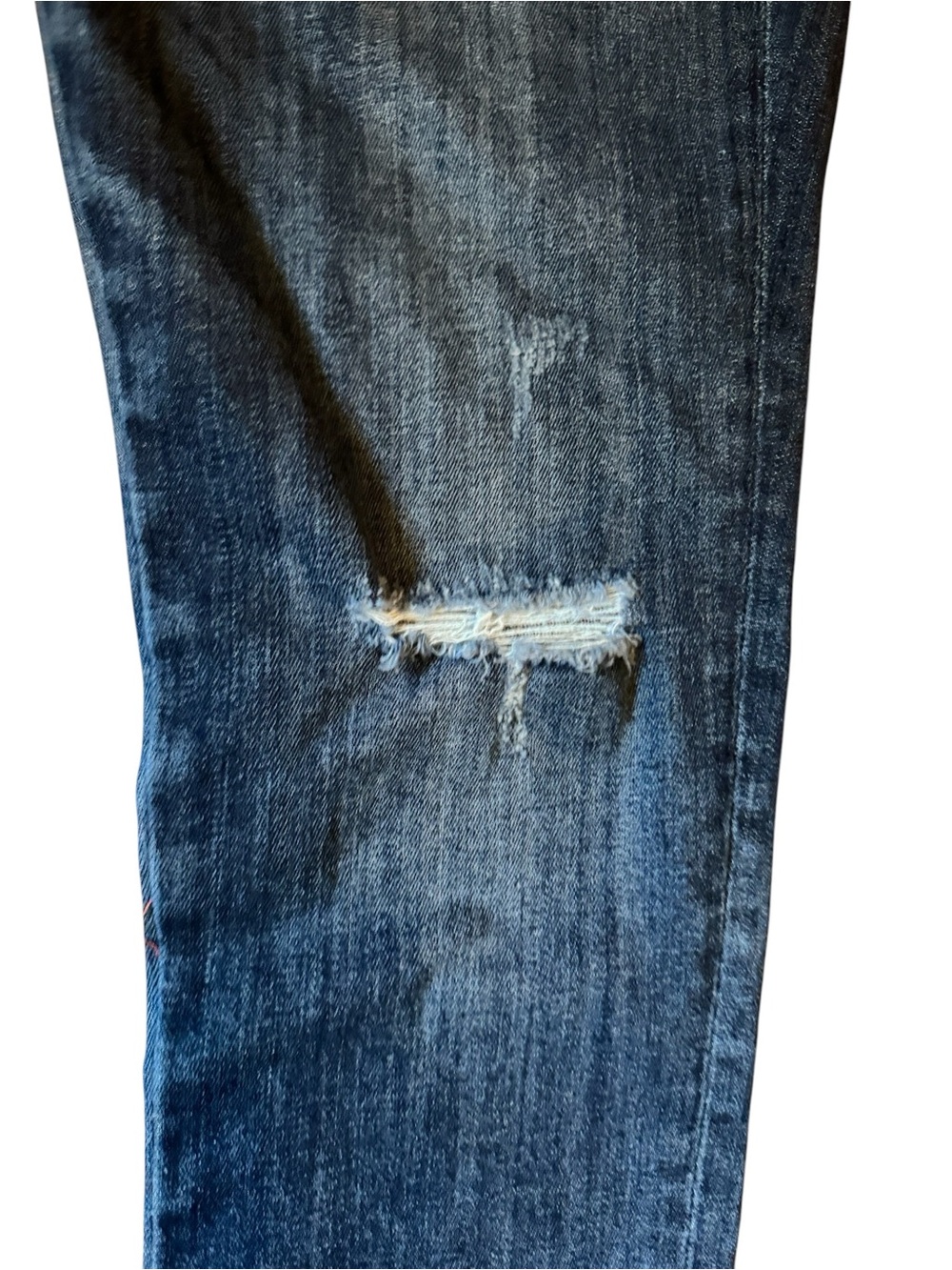 Driftwood Jackie Embroidered Distressed Jeans Rise 11" Inseam 28" Med Wash Sz 31 - Picture 6 of 15